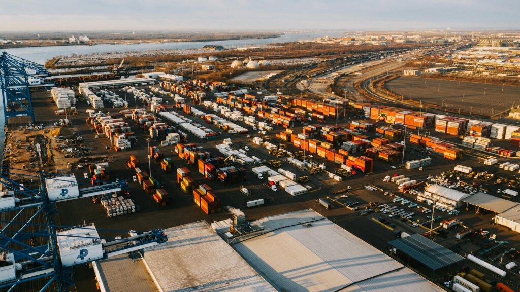 Large industrial district of modern city